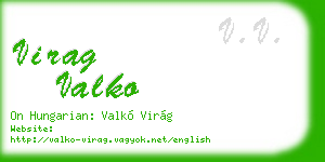virag valko business card