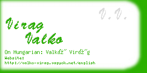 virag valko business card